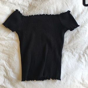 Zara off the shoulder top black